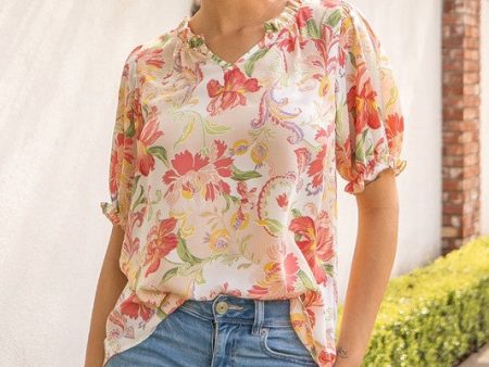 Serena Floral Top For Discount