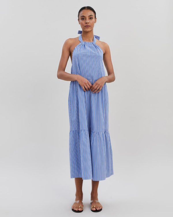 Kai Dress French Navy Stripe on Sale