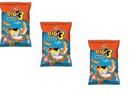 3x Tchitos Puffs Corn Snack Cheese Flavored Kosher Elite Israel 55g Online now