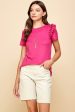 Georgie Ruffle Top Fuchsia Supply