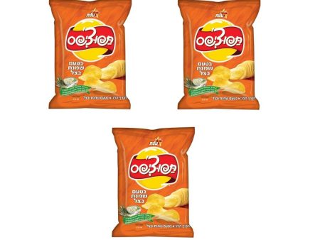 3X Elite Israeli Tapuchips Sour Cream Chips Kosher Flavored Original 50 gr Fashion