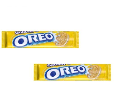 2 x Oreo Golden Sandwich Cookies Vanilla Filling-Kosher 154g Supply