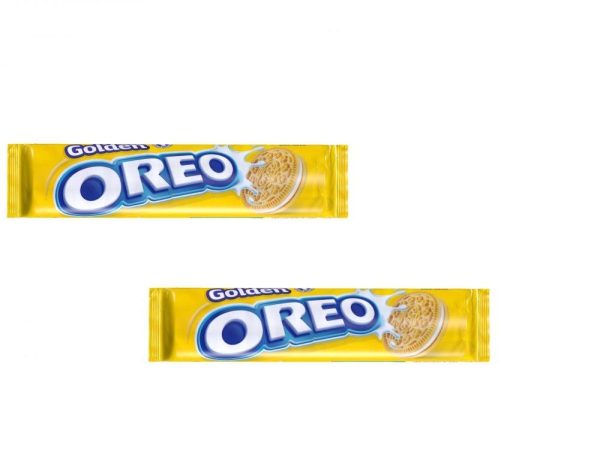 2 x Oreo Golden Sandwich Cookies Vanilla Filling-Kosher 154g Supply