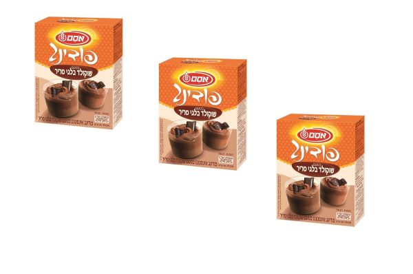 3X Osem Instant Powder Belgian Dark Chocolate Pudding Mix Baking Kosher 90gr Discount