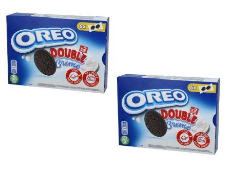 2 x Oreo Double Cream Sandwich Cookies Vanilla Filling Kosher 170g Discount