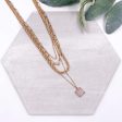 Druzy Necklace Pink Cheap