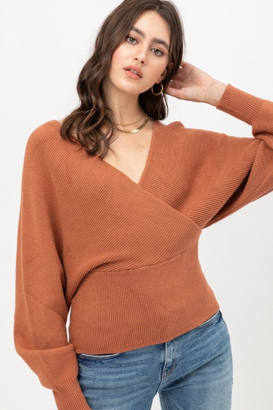 Dolman Sleeve Sweater Terra Cotta Cheap