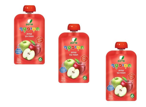 3x Pouches Apple Puree Prinuk Baby Food Kosher +6 months 120g Online now