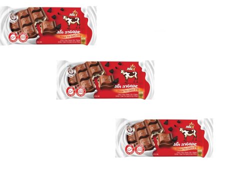 3x Extra Milk Chocolate Filled With Vanilla Cream & Cookies Kosher Israel 100g For Cheap