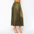 Olive Pleated Skirt Online