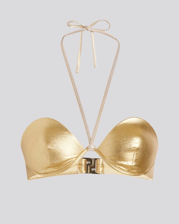 Pia Bikini Top Gold Sale