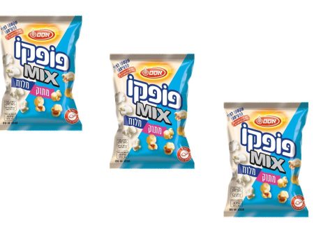 3x Popco Mix Osem Snack Israeli Sweet & Salty Popcorn Puffs Flavor 60g For Sale