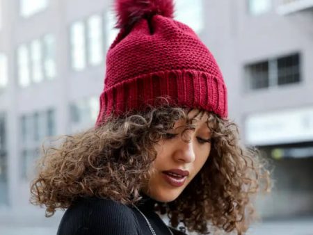 Textured Beanie Burgundy Online Hot Sale