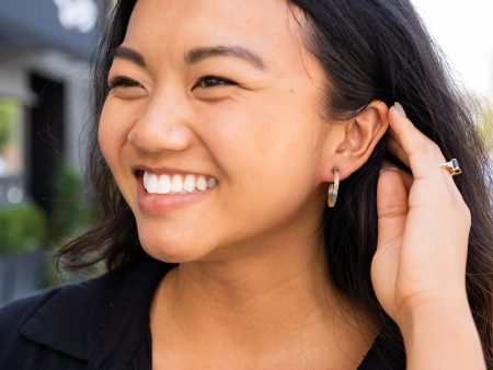 Cami Mini Hoop Earrings Sage and Blonde Discount