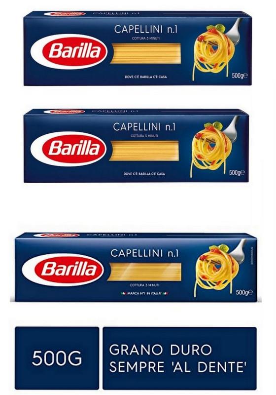 Barilla Durum wheat Pasta Capellini No.1 500gr (3 pack) For Cheap