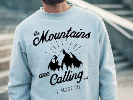 Mountain Calling Grey Sweatshirt Online now