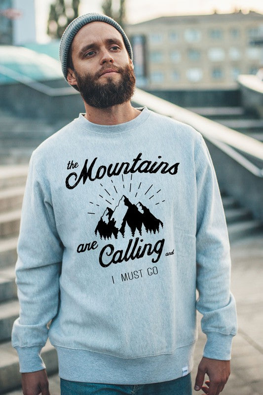 Mountain Calling Grey Sweatshirt Online now