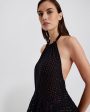 Kai Dress Leaf Eyelet Noir Cheap