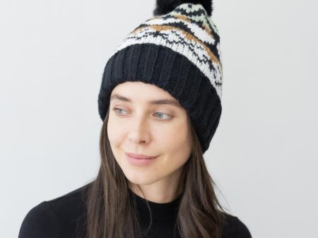 Black Pattern Beanie Supply