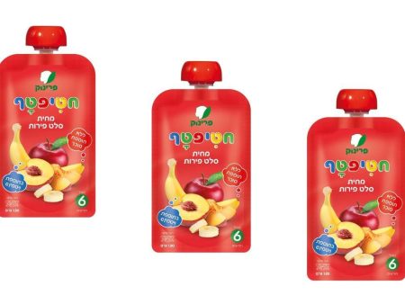 3x Pouches Fruit Salad Puree Prinuk Baby Food Kosher +6 months 120g Online Hot Sale