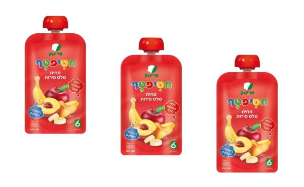 3x Pouches Fruit Salad Puree Prinuk Baby Food Kosher +6 months 120g Online Hot Sale