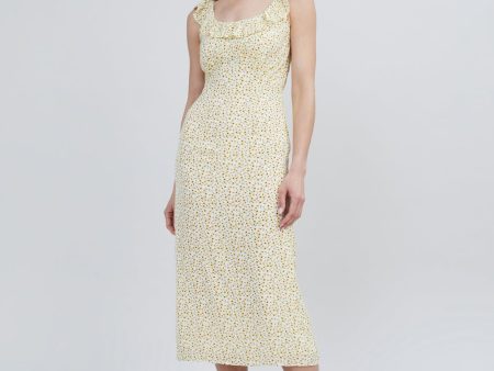 Aurella Dress Sunflower Print Hot on Sale