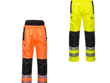 Pantalone impermeabile alta visibilità da lavoro giallo o arancio T. S-3XL PORTWEST PW342 For Cheap